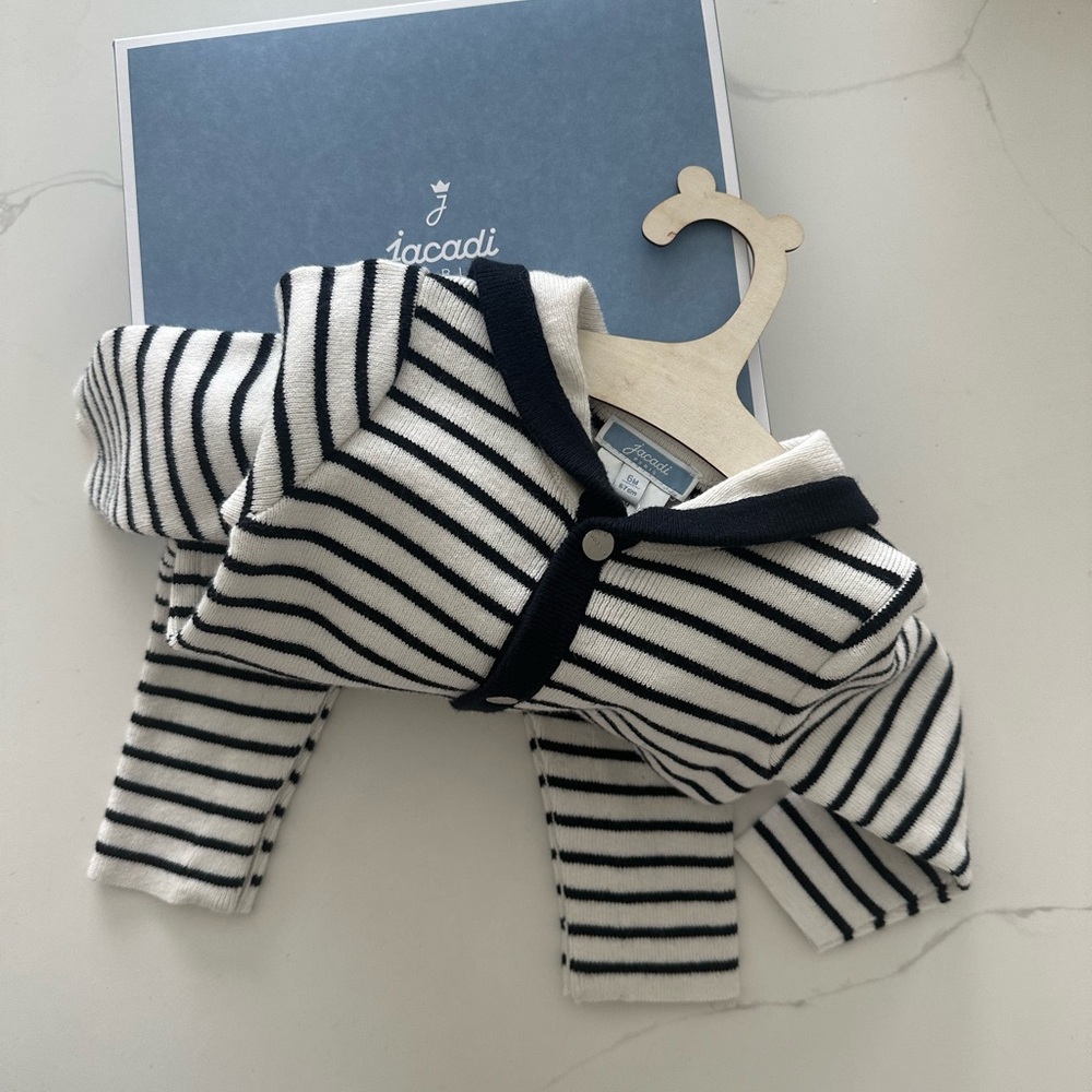 Jacadi Kids Striped Sweater - Navy and White